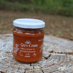 Pot de 200 g de Capsi'Cram, sauce prune et piment Habanero